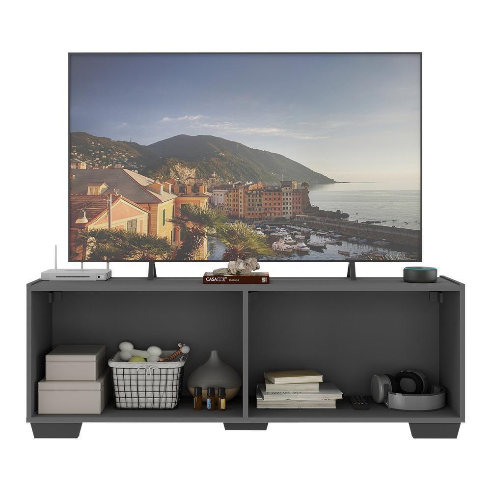 Rack Tv Até 50 Polegadas Com Espelhos Mp1083 Grafite preto - 3