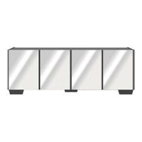 Rack Tv Até 50 Polegadas Com Espelhos Mp1083 Grafite preto - 5