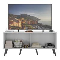 Rack Retrô Para Tv Até 50 Polegadas Com Mp1071 Branco preto - 3