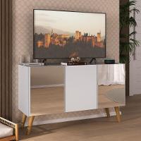 Rack Tv Até 32 Polegadas Retrô Com Espelhos Mp1078 Branco natural - 2