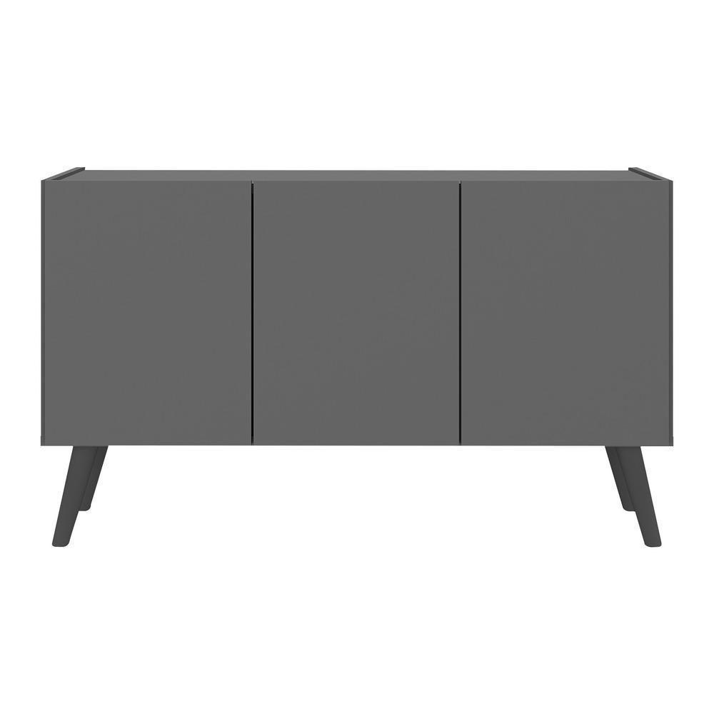 Rack Retrô Para Tv Até 32 Polegadas Com Mp1067 Grafite preto - 5