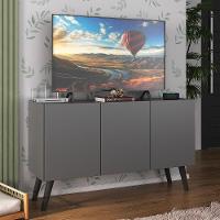 Rack Retrô Para Tv Até 32 Polegadas Com Mp1067 Grafite preto - 2