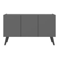 Rack Retrô Para Tv Até 32 Polegadas Com Mp1067 Grafite preto - 5