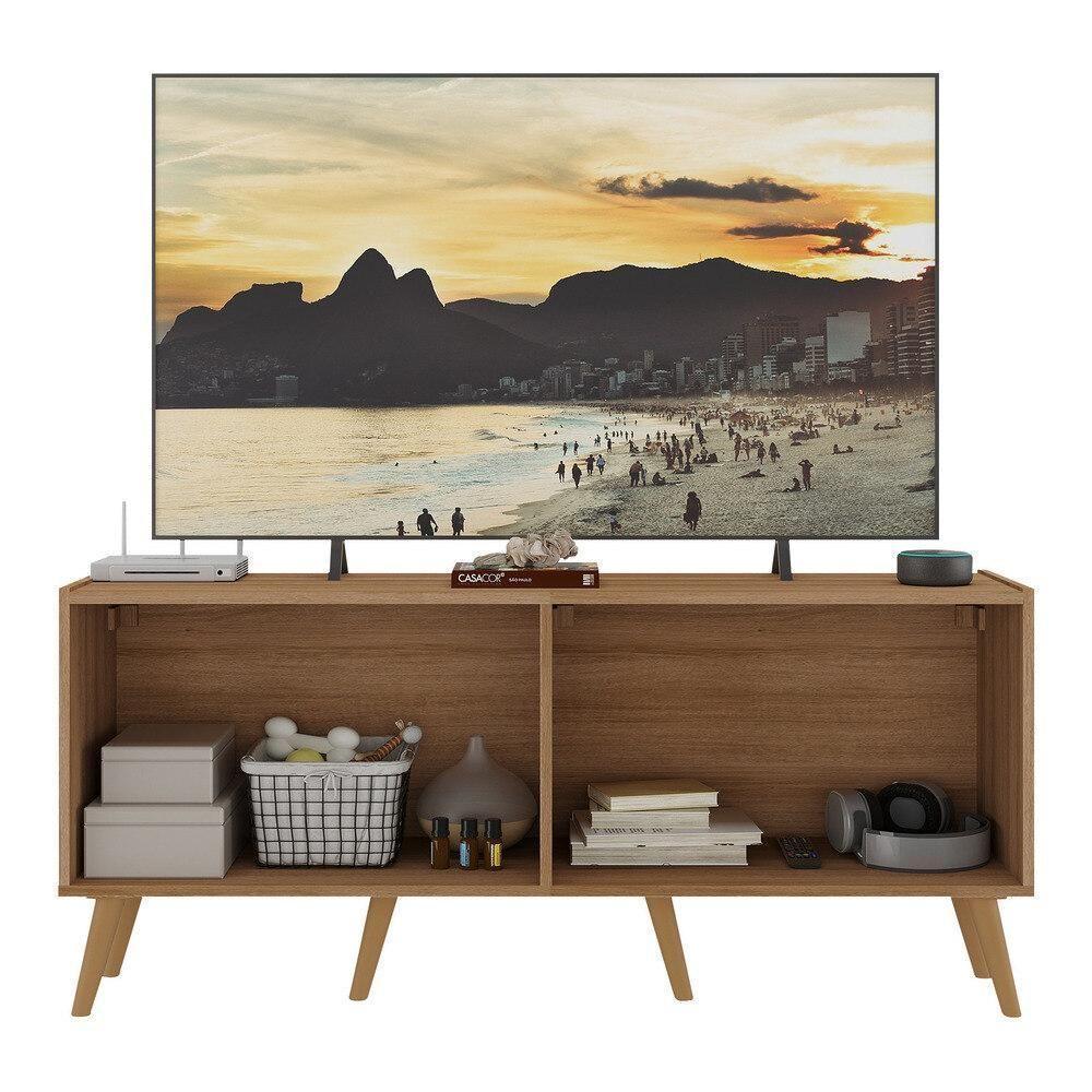 Rack Tv Até 50 Polegadas Retrô Com Espelhos Mp1082 Rustic natural - 3