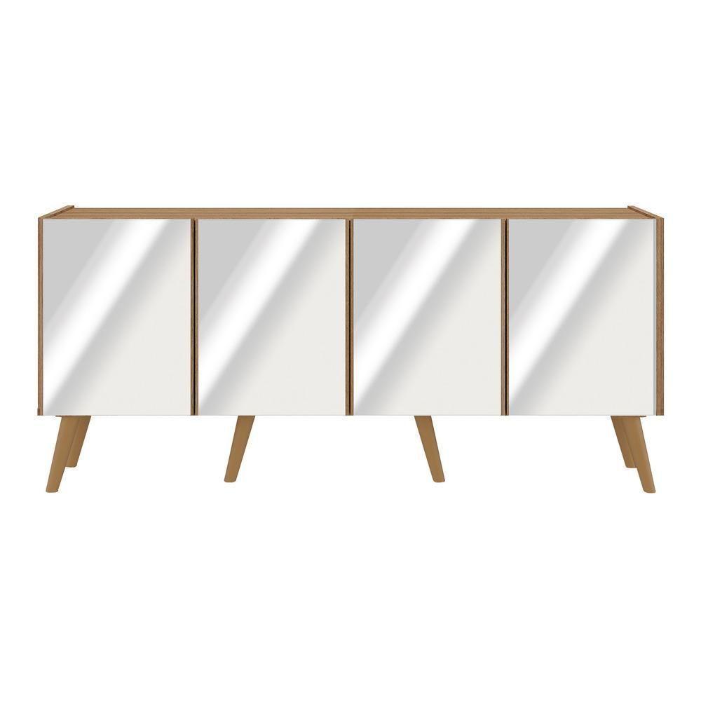 Rack Tv Até 50 Polegadas Retrô Com Espelhos Mp1082 Rustic natural - 5