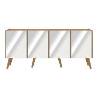 Rack Tv Até 50 Polegadas Retrô Com Espelhos Mp1082 Rustic natural - 5