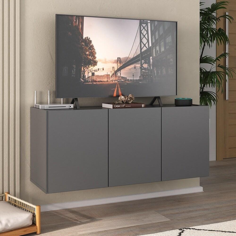 Rack Para Tv Até 32 Polegadas Com Suspenso Mp1066 Grafite Grafite - 5