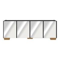 Rack Tv Até 50 Polegadas Com Espelhos Mp1083 Preto natural - 5