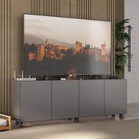 Rack Para Tv Até 50 Polegadas Com E Rodízios Mp1069 Grafite Grafite - 2