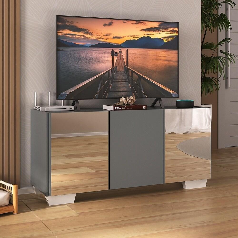 Rack Tv Até 32 Polegadas Com Espelhos Mp1079 Grafite branco - 2