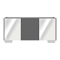 Rack Tv Até 32 Polegadas Com Espelhos Mp1079 Grafite branco - 5