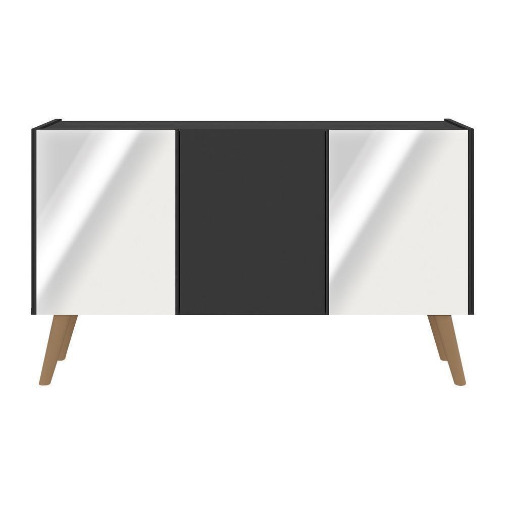 Rack Tv Até 32 Polegadas Retrô Com Espelhos Mp1078 Preto natural - 5