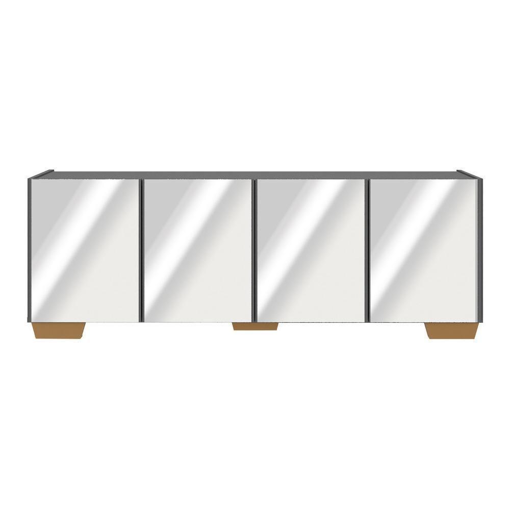 Rack Tv Até 50 Polegadas Com Espelhos Mp1083 Grafite natural - 5