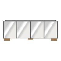 Rack Tv Até 50 Polegadas Com Espelhos Mp1083 Grafite natural - 5