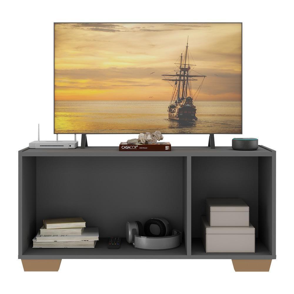 Rack Tv Até 32 Polegadas Com Espelhos Mp1079 Grafite natural - 4