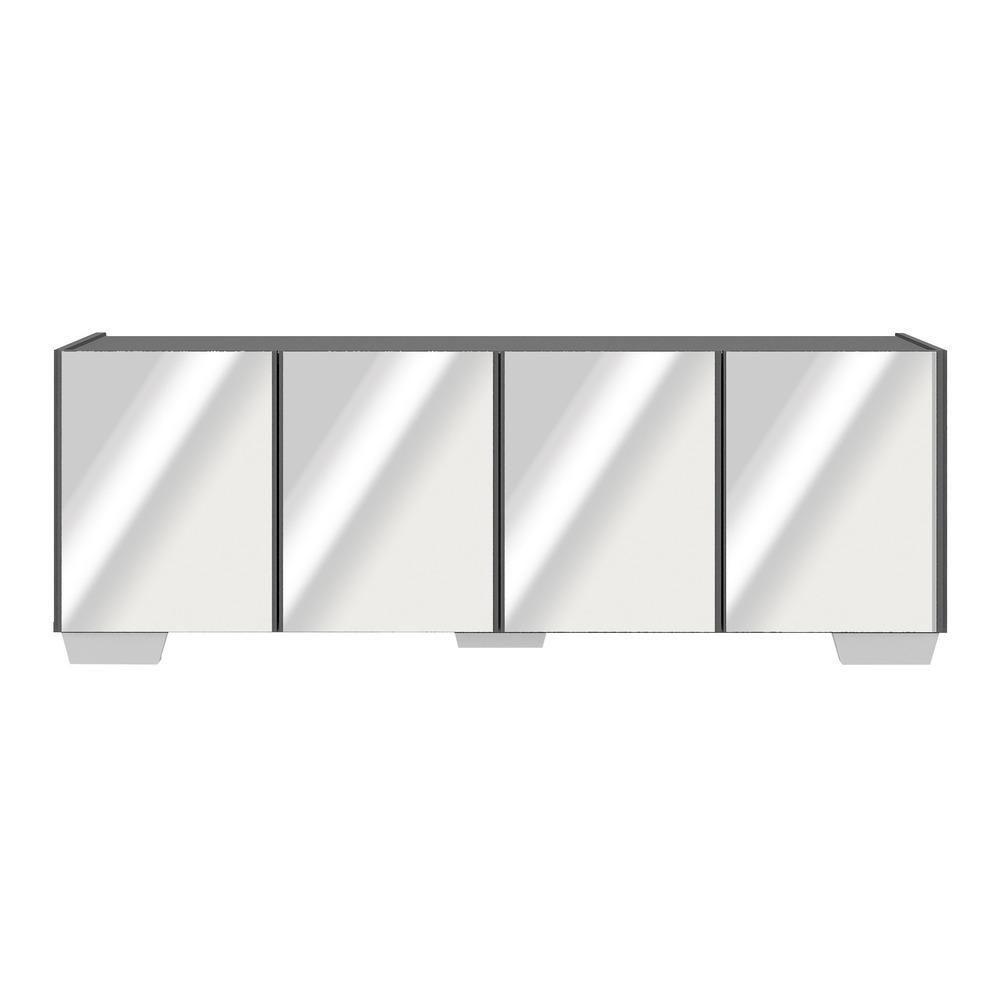 Rack Tv Até 50 Polegadas Com Espelhos Mp1083 Grafite branco - 5