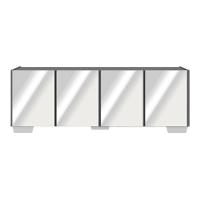 Rack Tv Até 50 Polegadas Com Espelhos Mp1083 Grafite branco - 5