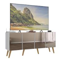Rack Tv Até 50 Polegadas Retrô Com Espelhos Mp1082 Branco natural - 1