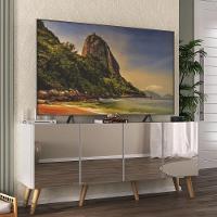 Rack Tv Até 50 Polegadas Retrô Com Espelhos Mp1082 Branco natural - 2