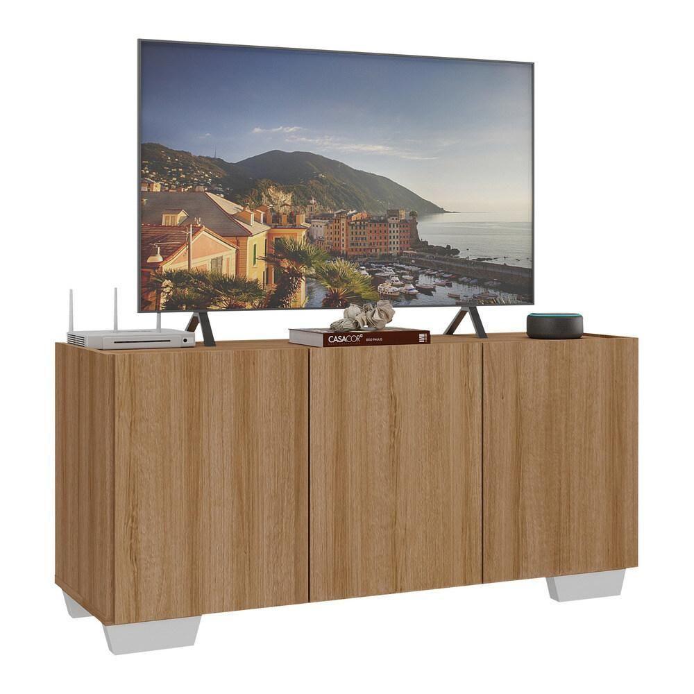 Rack Para Tv Até 32 Polegadas Com Mp1068 Rustic branco - 1