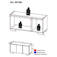 Rack Para Tv Até 32 Polegadas Com Mp1068 Rustic branco - 5