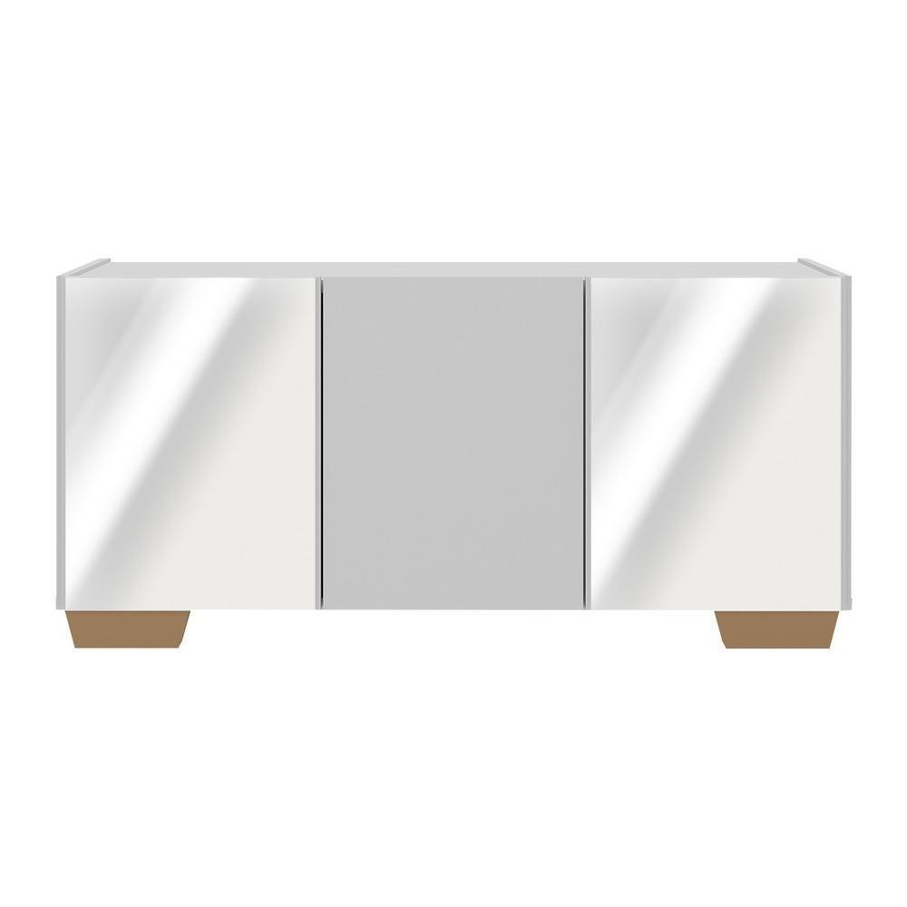 Rack Tv Até 32 Polegadas Com Espelhos Mp1079 Branco natural - 5