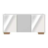 Rack Tv Até 32 Polegadas Com Espelhos Mp1079 Branco natural - 5