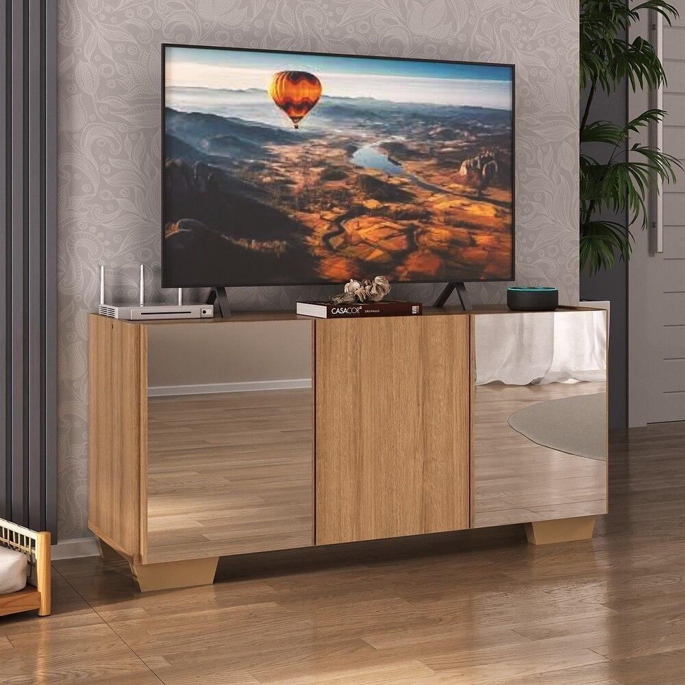 Rack Tv Até 32 Polegadas Com Espelhos Mp1079 Rustic natural - 2