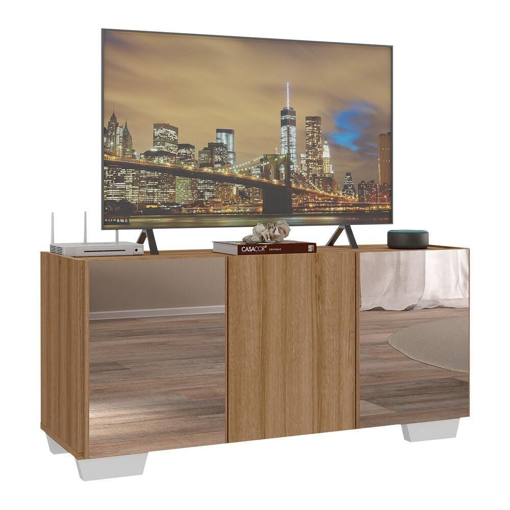 Rack Tv Até 32 Polegadas Com Espelhos Mp1079 Rustic branco - 1