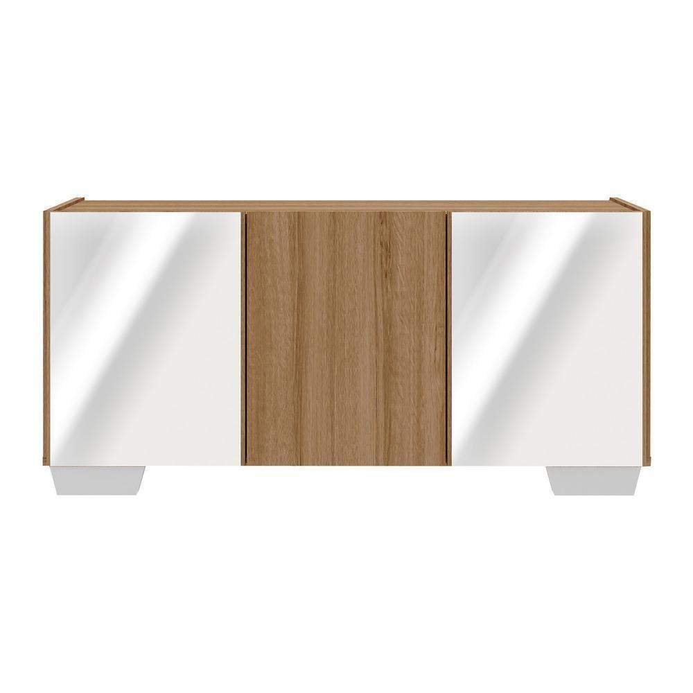 Rack Tv Até 32 Polegadas Com Espelhos Mp1079 Rustic branco - 5