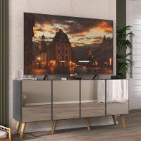 Rack Tv Até 50 Polegadas Retrô Com Espelhos Mp1082 Grafite natural - 2