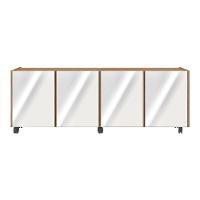 Rack Tv Até 50 Polegadas Com Rodízios E Espelhos Mp1080 Rustic Rustic - 5