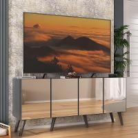 Rack Tv Até 50 Polegadas Retrô Com Espelhos Mp1082 Grafite preto - 2