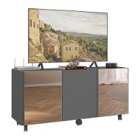 Rack Tv Até 32 Polegadas Com Rodízios E Espelhos Mp1076 Grafite Grafite - 1