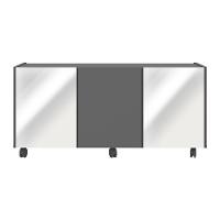 Rack Tv Até 32 Polegadas Com Rodízios E Espelhos Mp1076 Grafite Grafite - 5