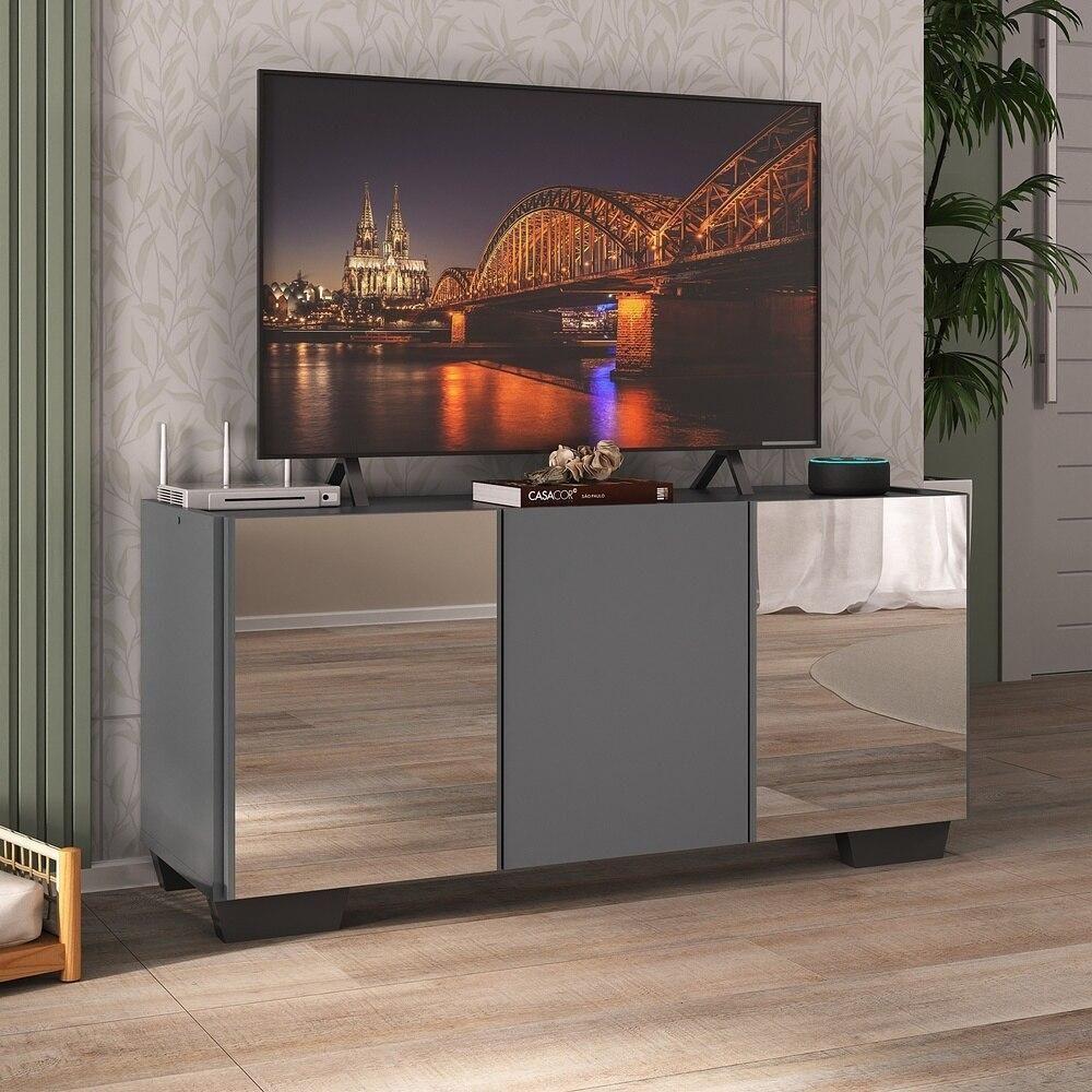 Rack Tv Até 32 Polegadas Com Espelhos Mp1079 Grafite preto - 2