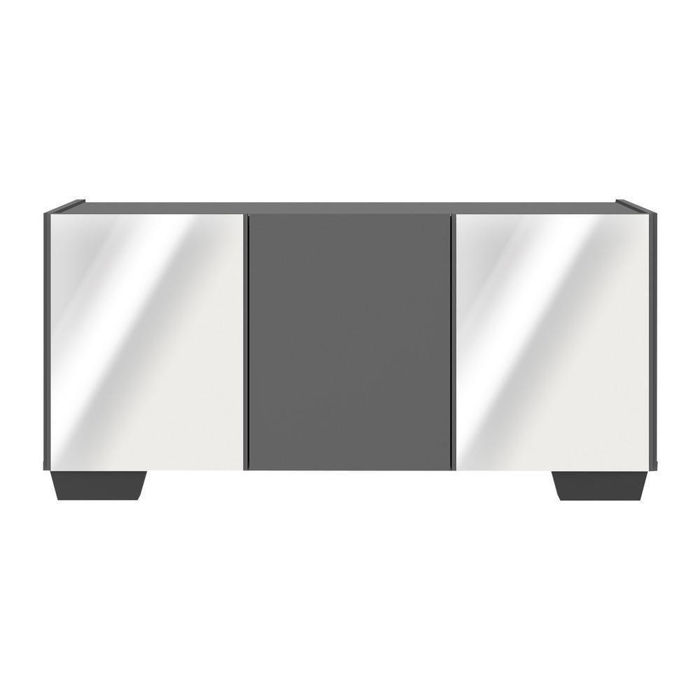 Rack Tv Até 32 Polegadas Com Espelhos Mp1079 Grafite preto - 5