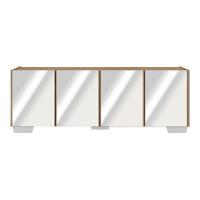 Rack Tv Até 50 Polegadas Com Espelhos Mp1083 Rustic branco - 5