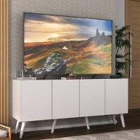 Rack Retrô Para Tv Até 50 Polegadas Com Mp1071 Branco Branco - 1
