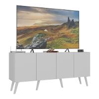 Rack Retrô Para Tv Até 50 Polegadas Com Mp1071 Branco Branco - 2