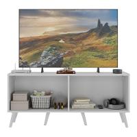 Rack Retrô Para Tv Até 50 Polegadas Com Mp1071 Branco Branco - 3
