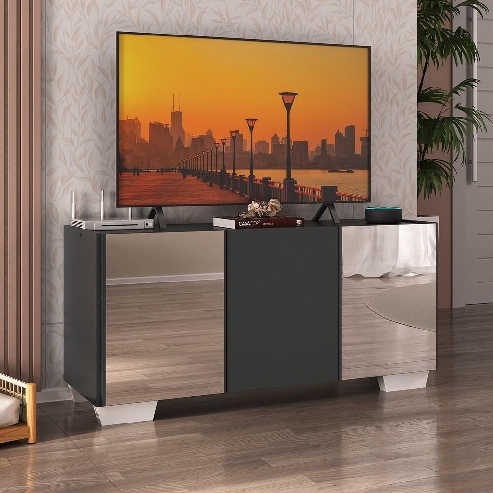 Rack Tv Até 32 Polegadas Com Espelhos Mp1079 Preto branco - 2