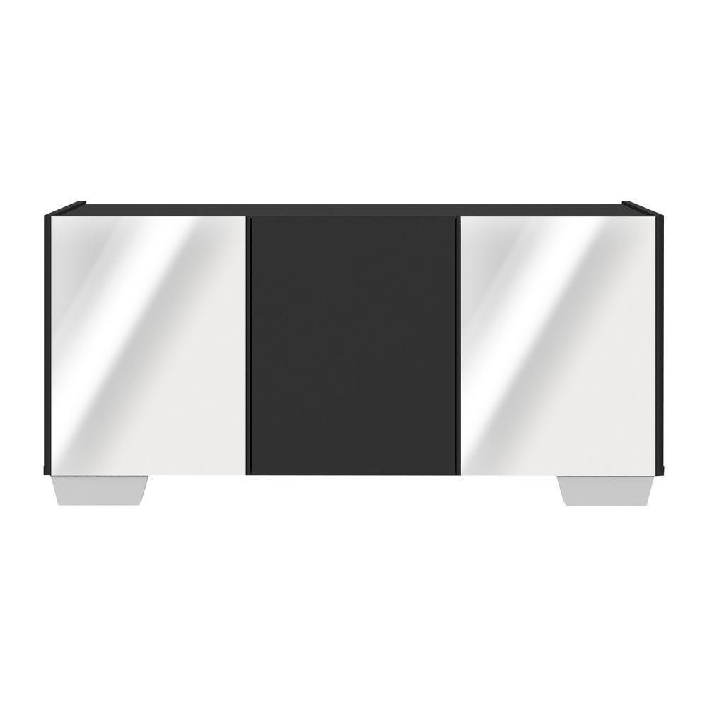 Rack Tv Até 32 Polegadas Com Espelhos Mp1079 Preto branco - 5