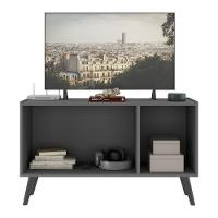 Rack Tv Até 32 Polegadas Retrô Com Espelhos Mp1078 Grafite preto