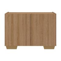 Kit 2 Mesas De Cabeceira 2 Portas E Pés Mp4139 Rustic natural - 3