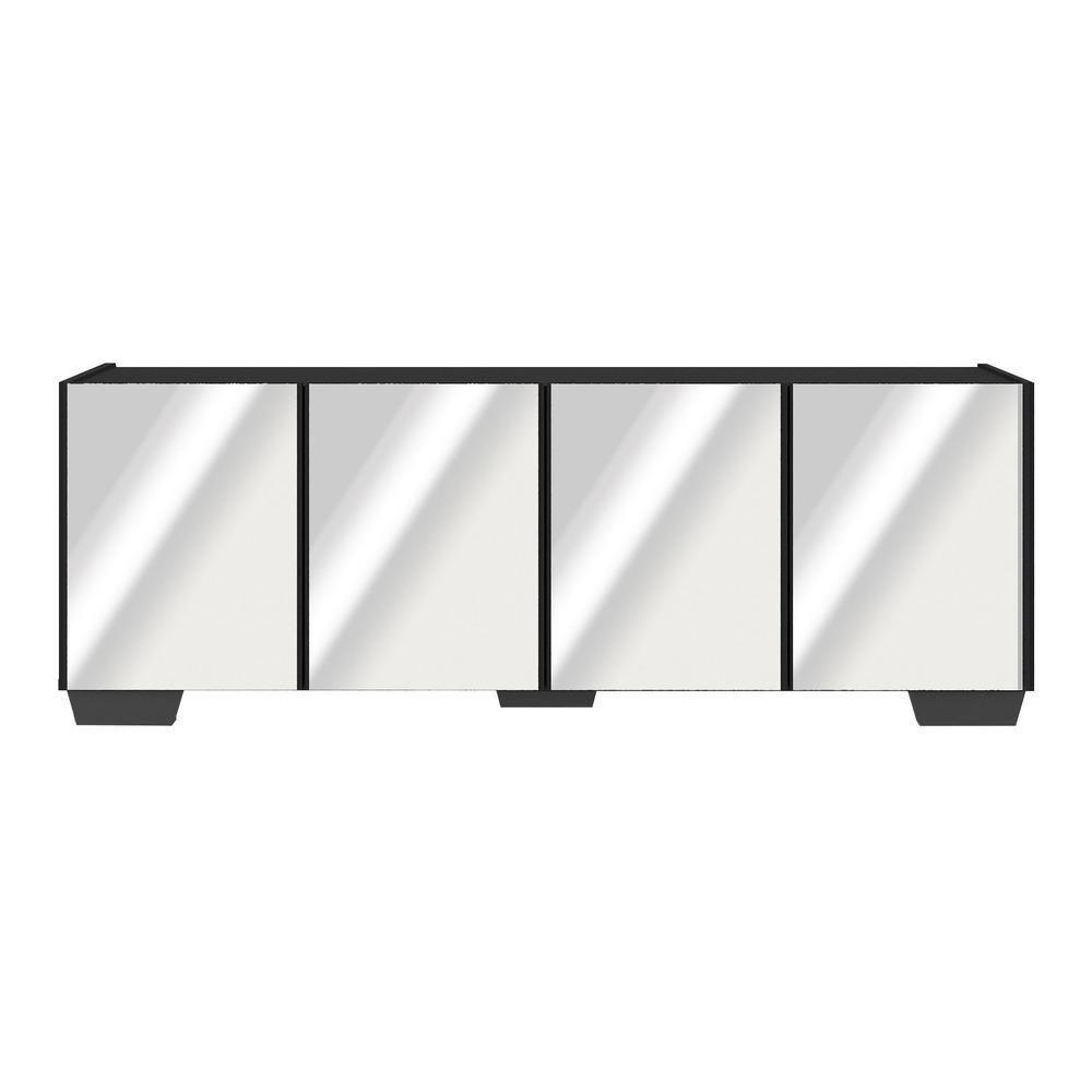 Rack Tv Até 50 Polegadas Com Espelhos Mp1083 Preto Preto - 5