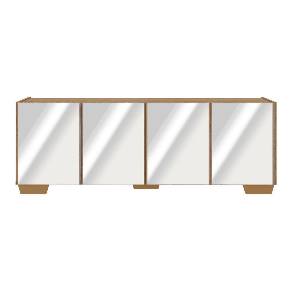 Rack Tv Até 50 Polegadas Com Espelhos Mp1083 Rustic natural - 5