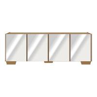 Rack Tv Até 50 Polegadas Com Espelhos Mp1083 Rustic natural - 5