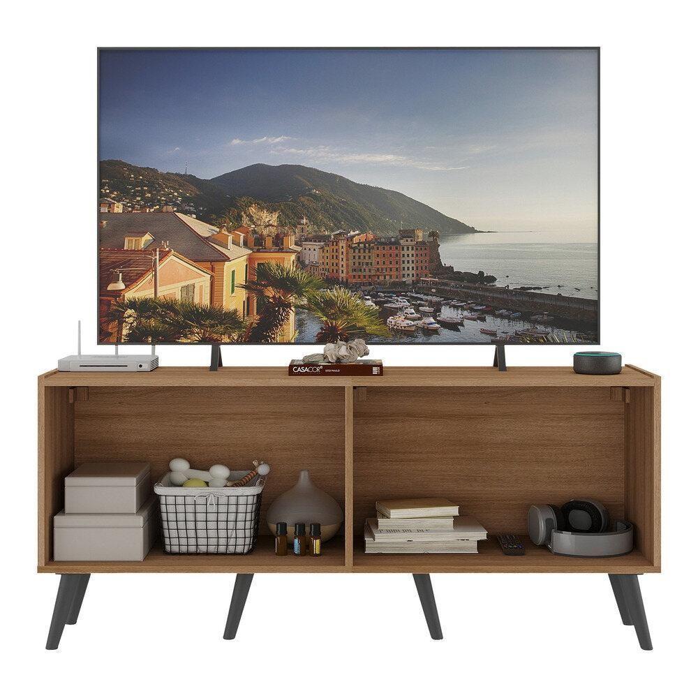 Rack Tv Até 50 Polegadas Retrô Com Espelhos Mp1082 Rustic preto - 3
