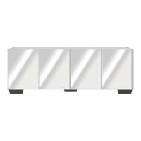 Rack Tv Até 50 Polegadas Com Espelhos Mp1083 Branco preto - 5